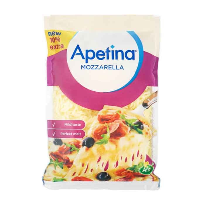 Apetina Mozzarella Revet 220 g - Mozzarella grated cheese 220g