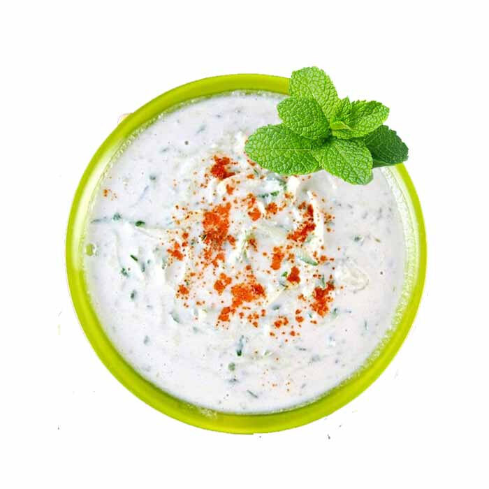 Raita . Mint and Yoghurt