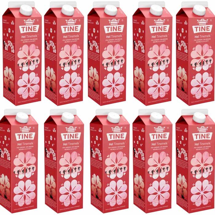 Tinemelk Helmelk 35 % fett 1 literx10