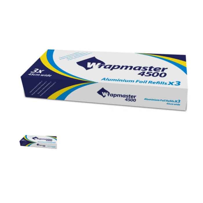 Wrapmaster Alufolie 45cm x 200m - 3 rolls - Aluminium foil